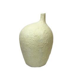 Wazon Butla Owal betonowy rustykalny XL Kremowy